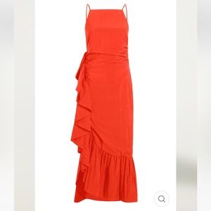 Cinq à Sept Orange Midi Dress